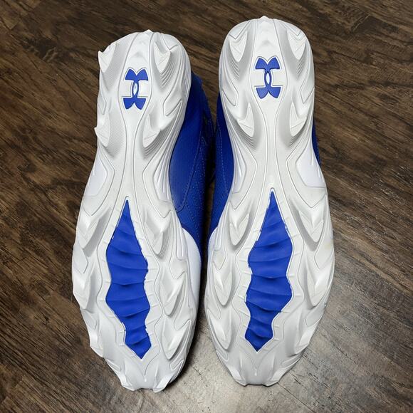 Under Armour Men's Harper 9 Mid RM Baseball/Softball Cleats Size 15 Blue/White - Picture 6 of 7